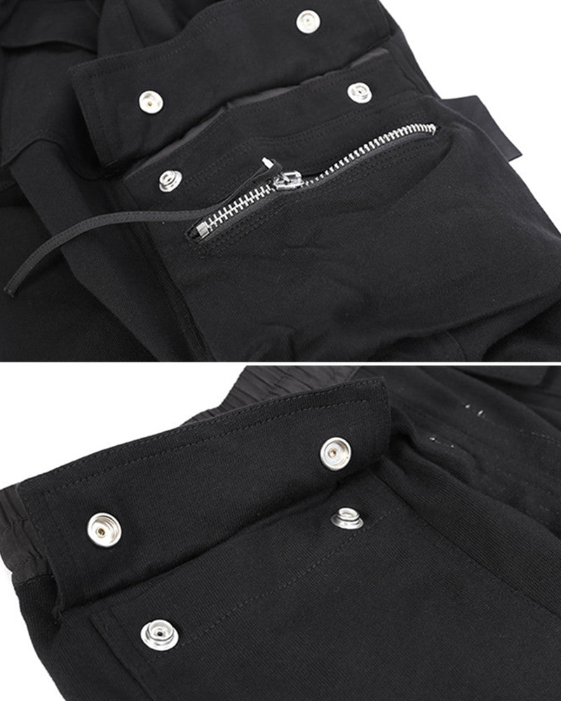 Multi‑Pocket Tactical Drawstring Cargo Jogger Pants