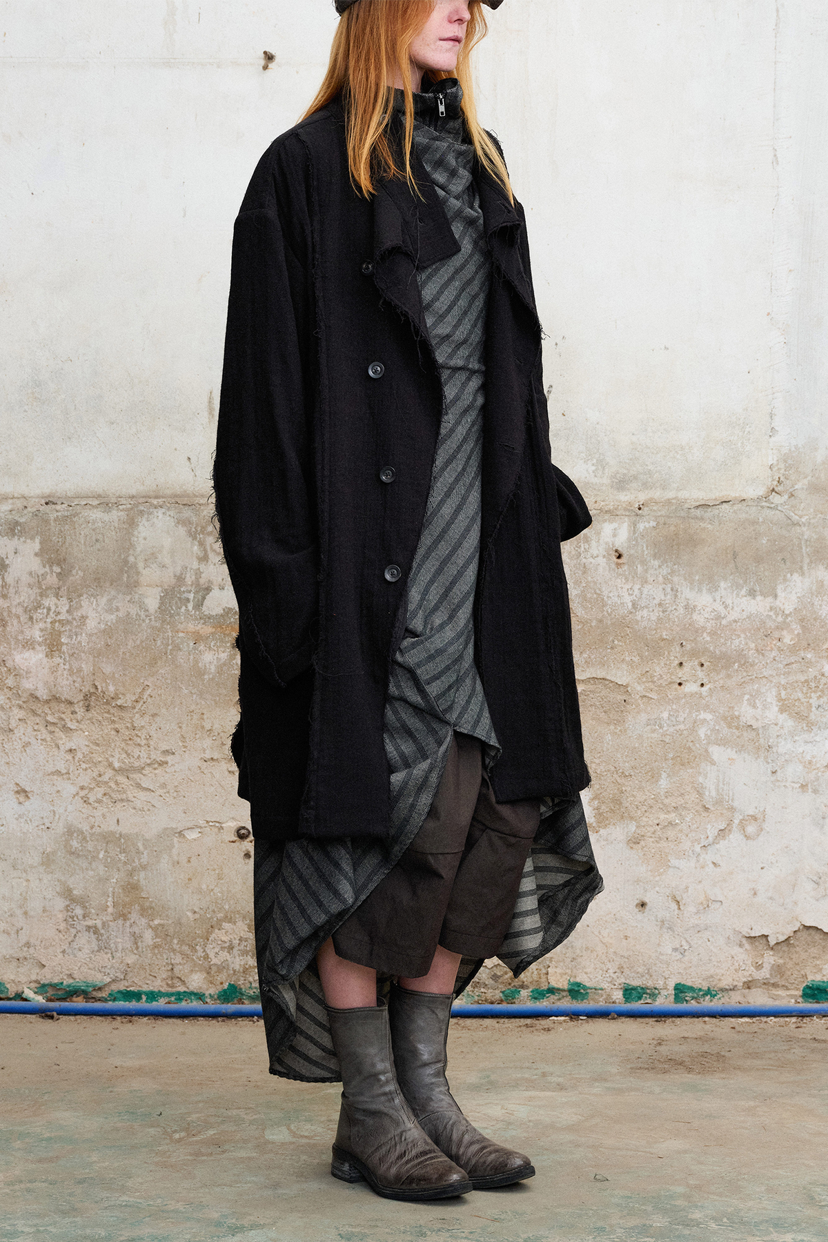 Pleated Button-Fly Shorts