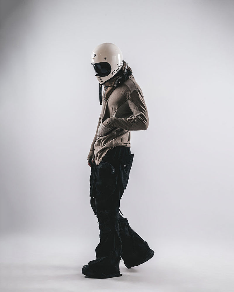 Abyssal Ripped Flared Cargo Pants