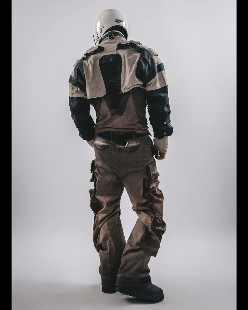 Post-Apocalyptic Functional 3D Pocket Wide Leg Cargo Pants
