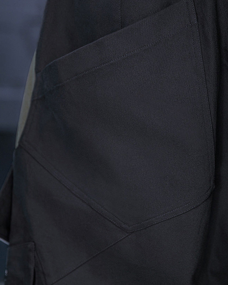Cyberpunk Outfits Multi-Pocket Stacked Cargo Pants