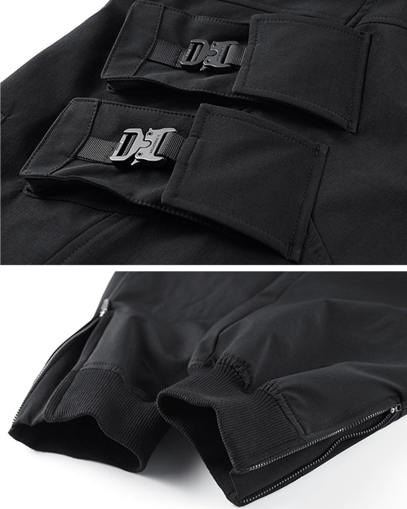 Multi-Pocket Spliced Tactical Casual Pants