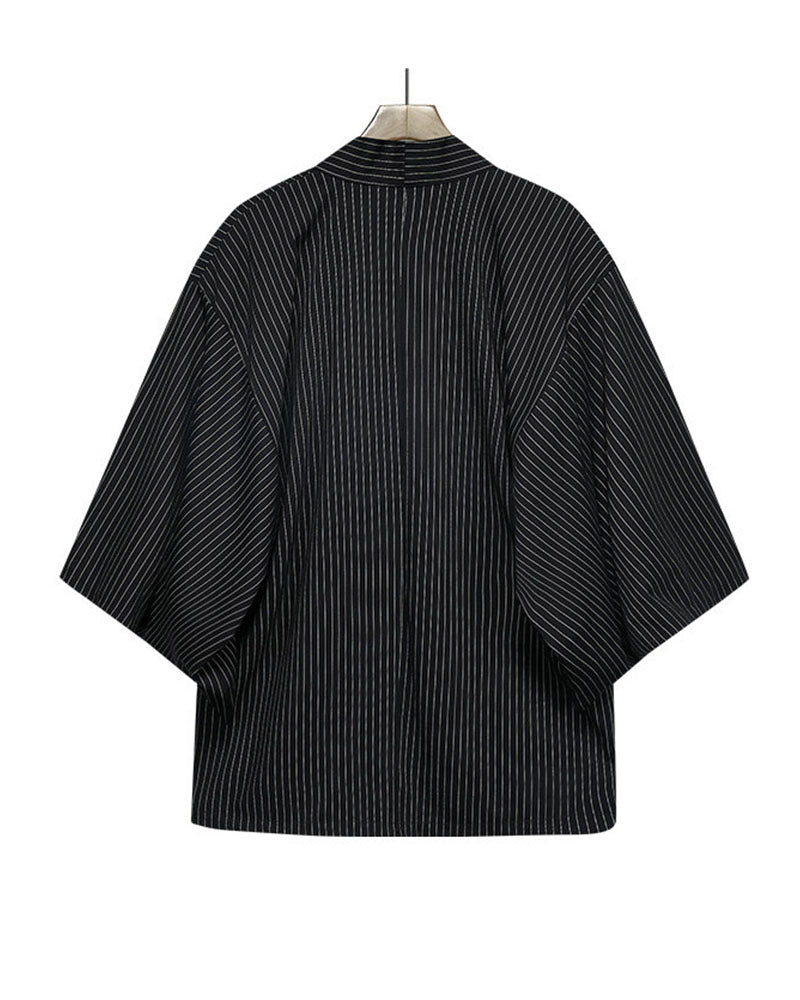 Modern Japanese Pinstripe Kimono Jacket