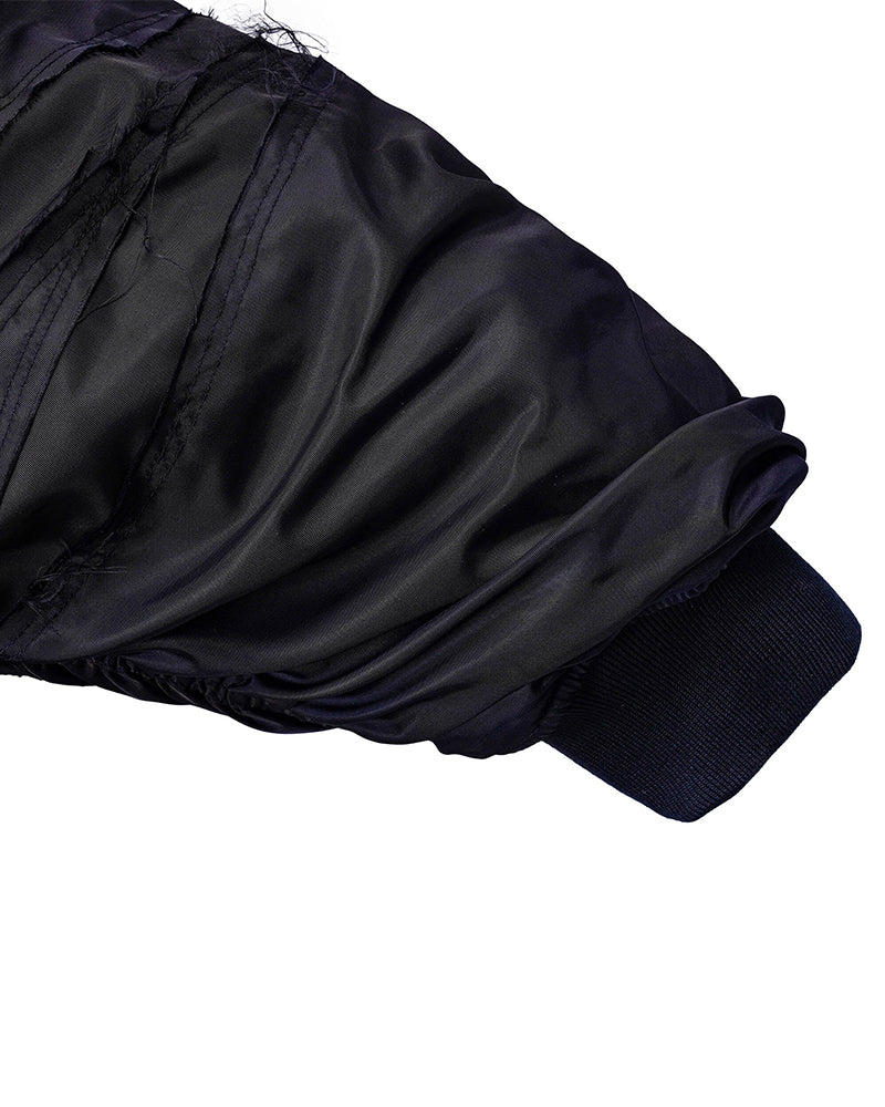 Distressed Bondage MA-1 Jacket Black