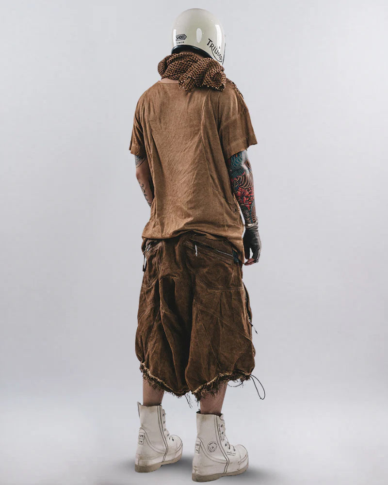 Wasteland Style Reversible Deconstructed Washed T-Shirt