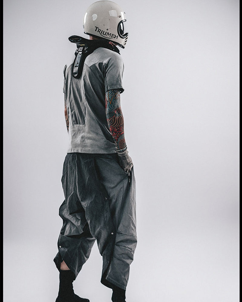 Wasteland Wear 3D Patchwork Distressed Cotton T-Shirt