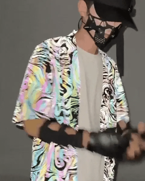 Techwear Colorful Reflective Cardigan Kimono Jacket