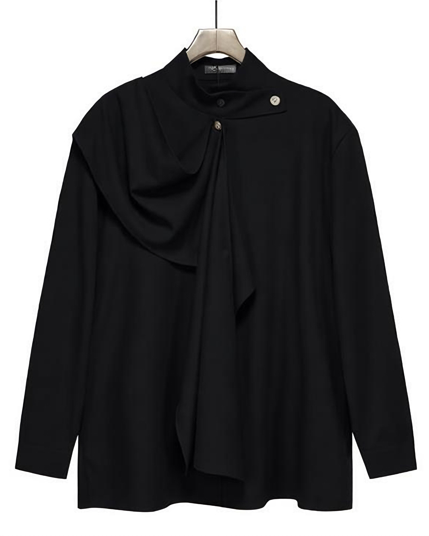 Japanese Vintage Scarf Collar Long-Sleeve Shirt