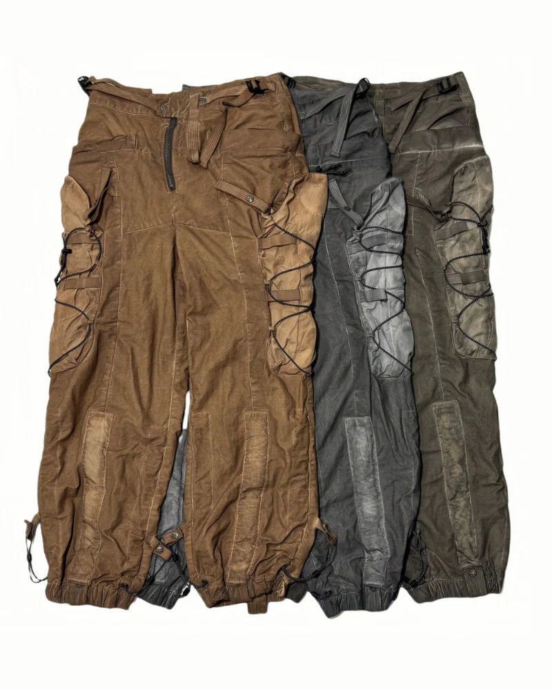 Post-Apocalyptic Distressed Washed Outdoor Cargo Pants