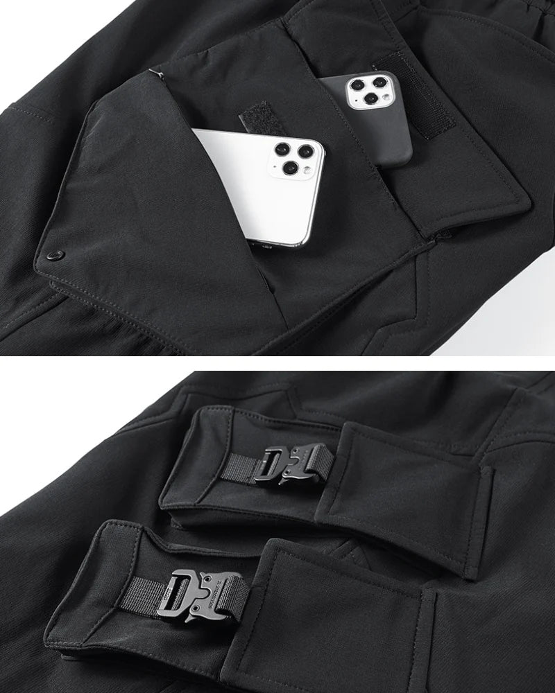 Functional Multi-Pocket Tech Cargo Shorts