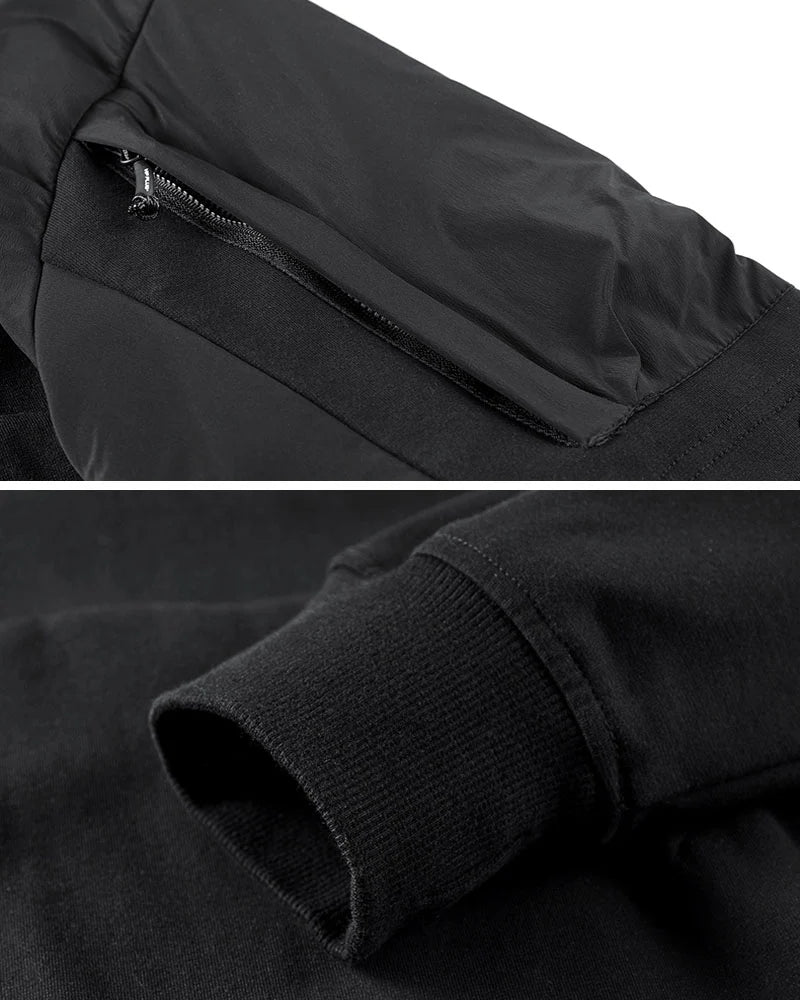 Functional Two-tone Spliced Tactical Hoodie