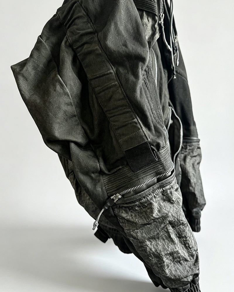 Wasteland Distressed-Wash Multi-Pocket Jacket