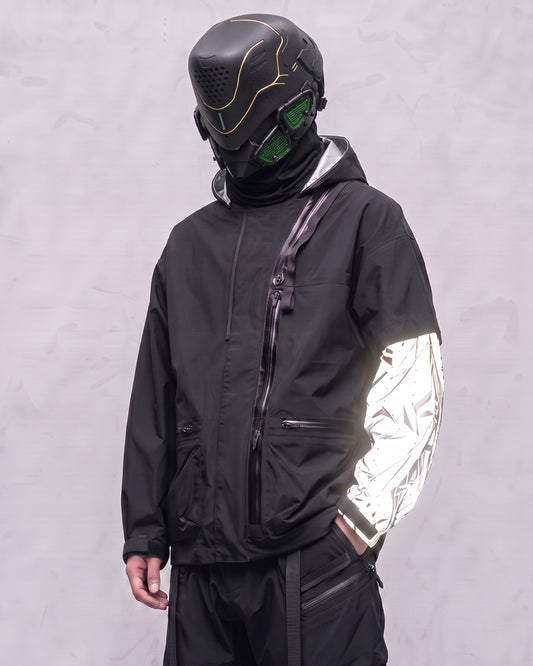 Fully-Taped Quick-Release Hard-Shell Techwear Jacket