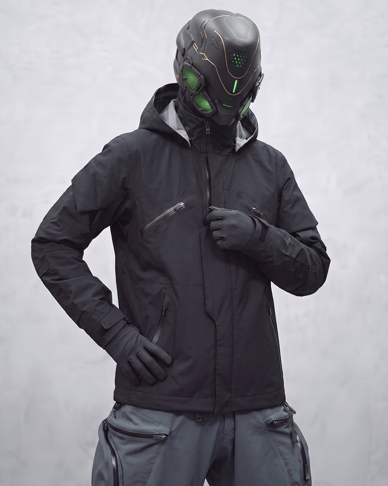 Convertible Hooded Techwear Jacket