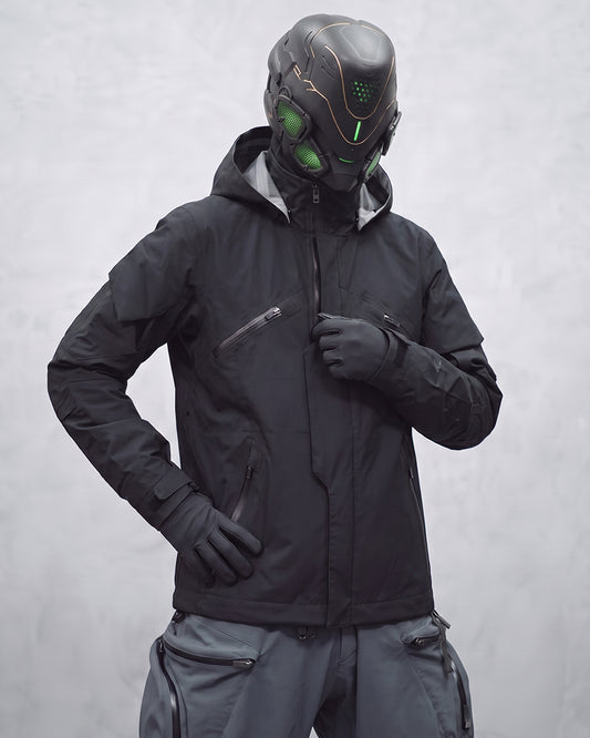 Convertible Hooded Techwear Jacket
