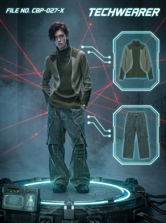 CBP-027-X｜Cyberpunk Techwear Set Top / Bottom
