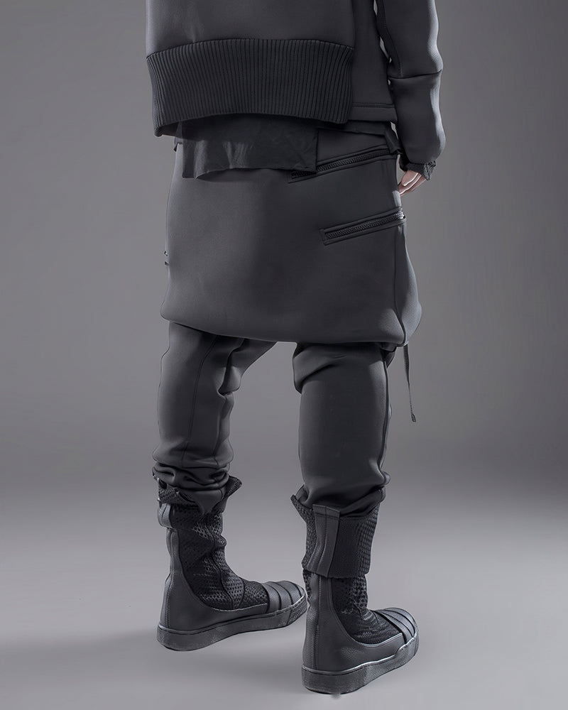 Wasteland Asymmetric Relaxed-Fit Tech Sweatpants