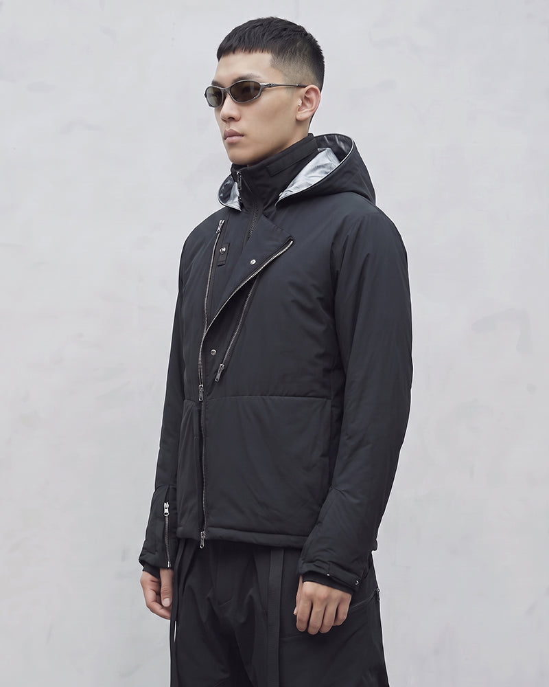 Water-Repellent Stand-Collar Hooded Jacket