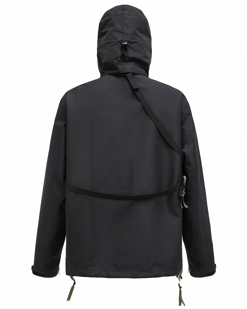 Water-Repellent Stand-Collar Hooded Jacket