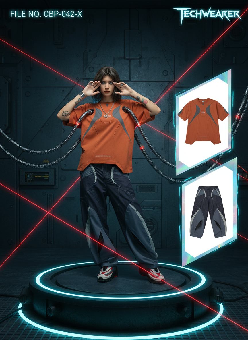 CBP-042-X｜Cyberpunk Techwear Set Top / Bottom
