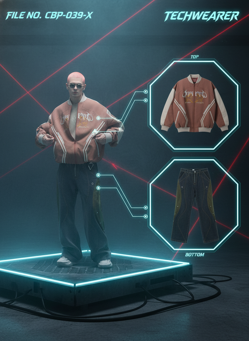 CBP-039-X｜Cyberpunk Techwear Set Top / Bottom