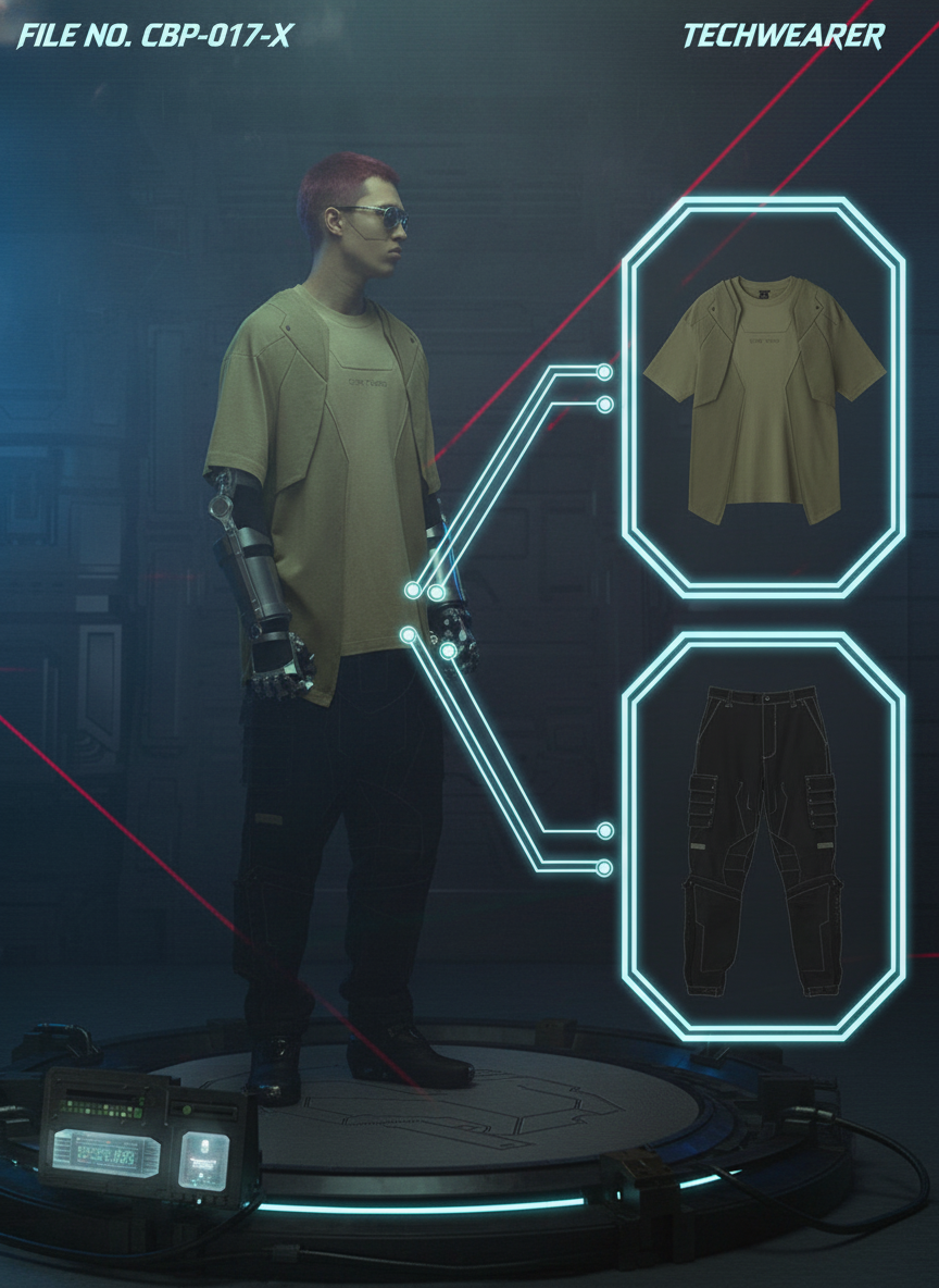 CBP-017-X｜Cyberpunk Techwear Set Top / Bottom