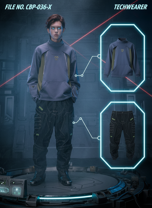 CBP-036-X｜Cyberpunk Techwear Set Top / Bottom