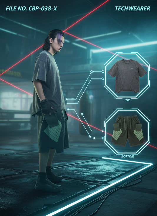 CBP-038-X｜Cyberpunk Techwear Set Top / Bottom