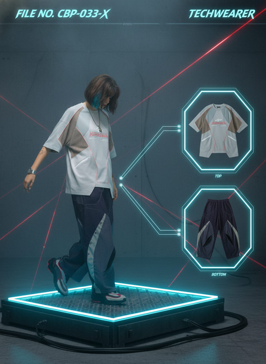 CBP-033-X｜Cyberpunk Techwear Set Top / Bottom