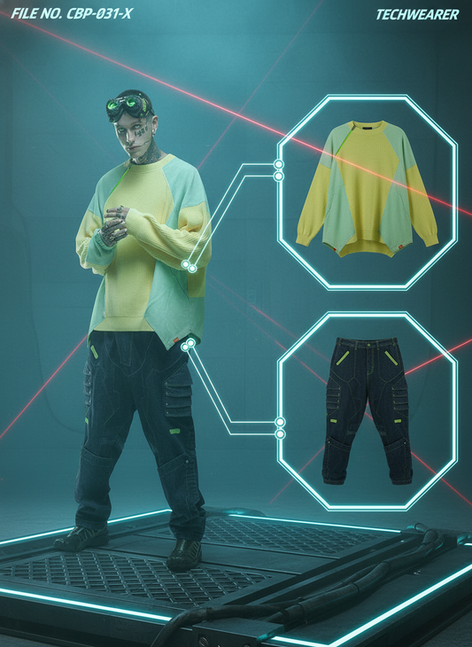 CBP-031-X｜Cyberpunk Techwear Set Top / Bottom