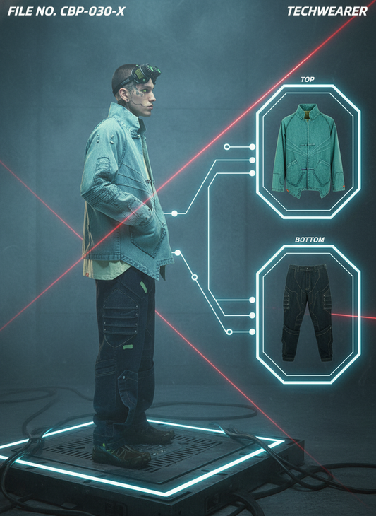 CBP-030-X｜Cyberpunk Techwear Set Top / Bottom