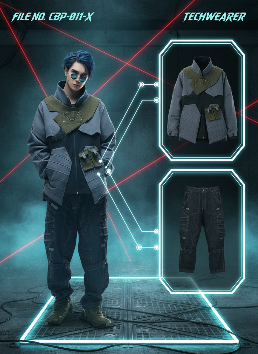CBP-011-X｜Cyberpunk Techwear Set Top / Bottom