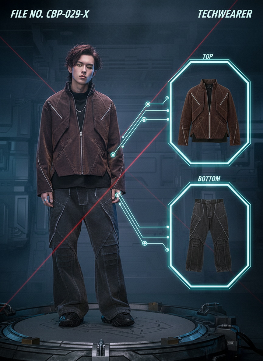CBP-029-X｜Cyberpunk Techwear Set Top / Bottom