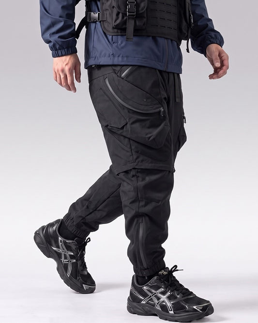 Functional Deconstructed Patchwork Zippered Cargo Pants