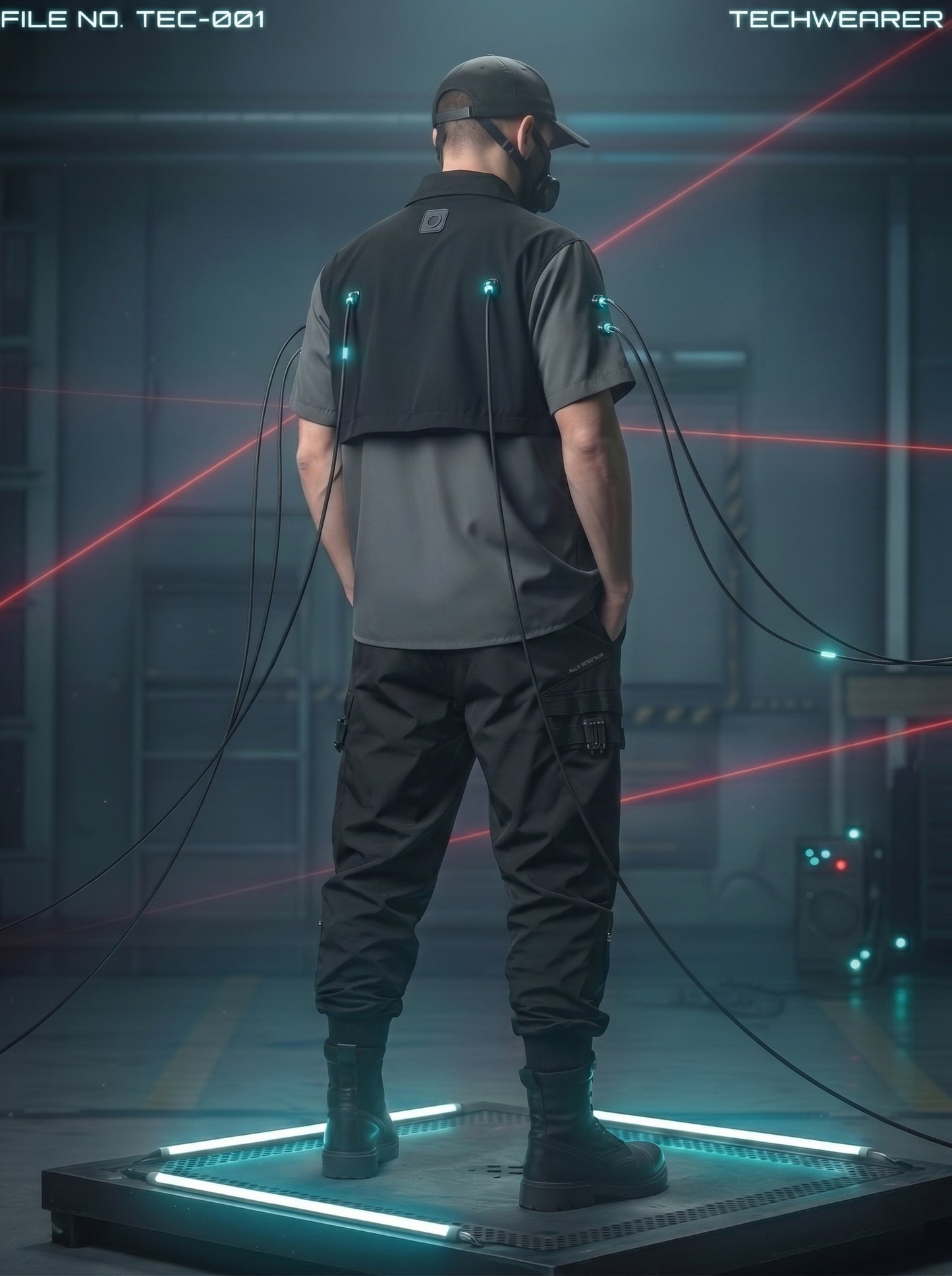 TEC-001｜Cyberpunk Tactical Techwear Set Top / Bottom