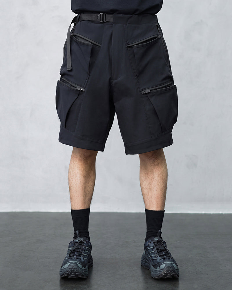 Multi-Pocket Water-Repellent Techwear Cargo Shorts