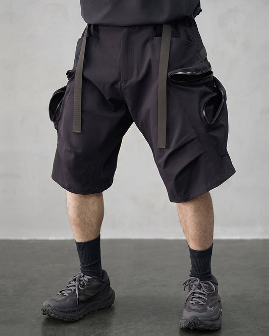 Multi-Pocket Water-Repellent Techwear Shorts