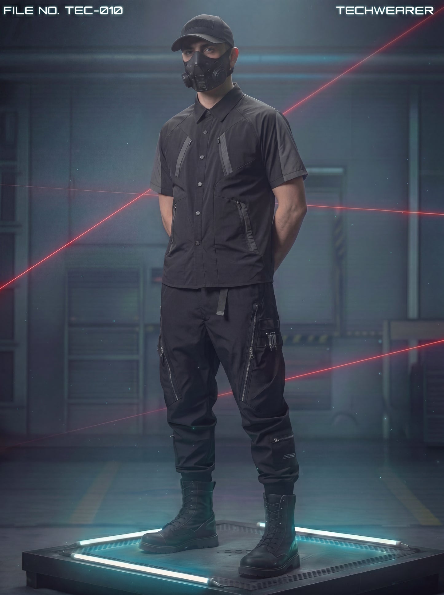 TEC-010｜Cyberpunk Tactical Techwear Set Top / Bottom