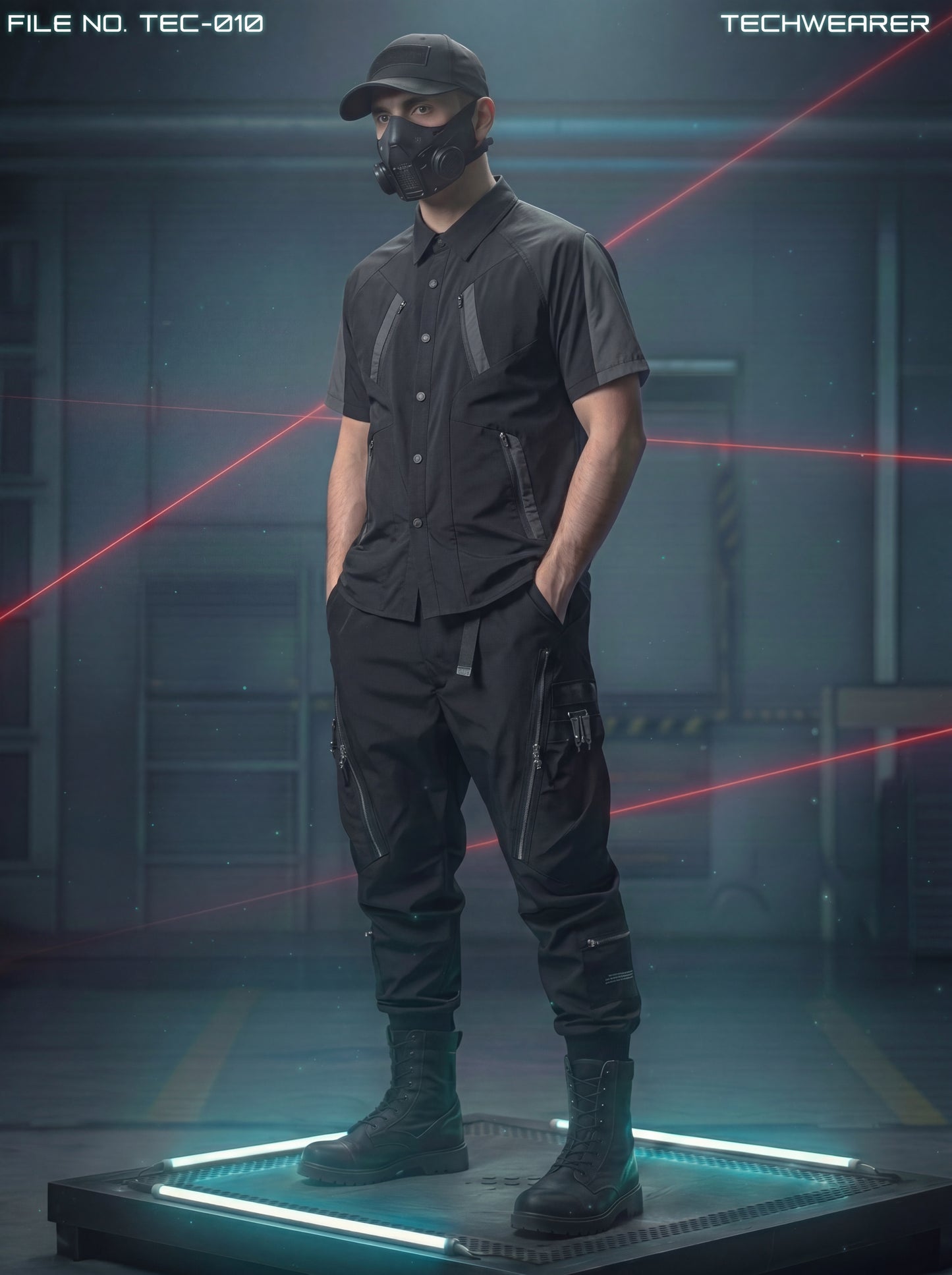 TEC-010｜Cyberpunk Tactical Techwear Set Top / Bottom