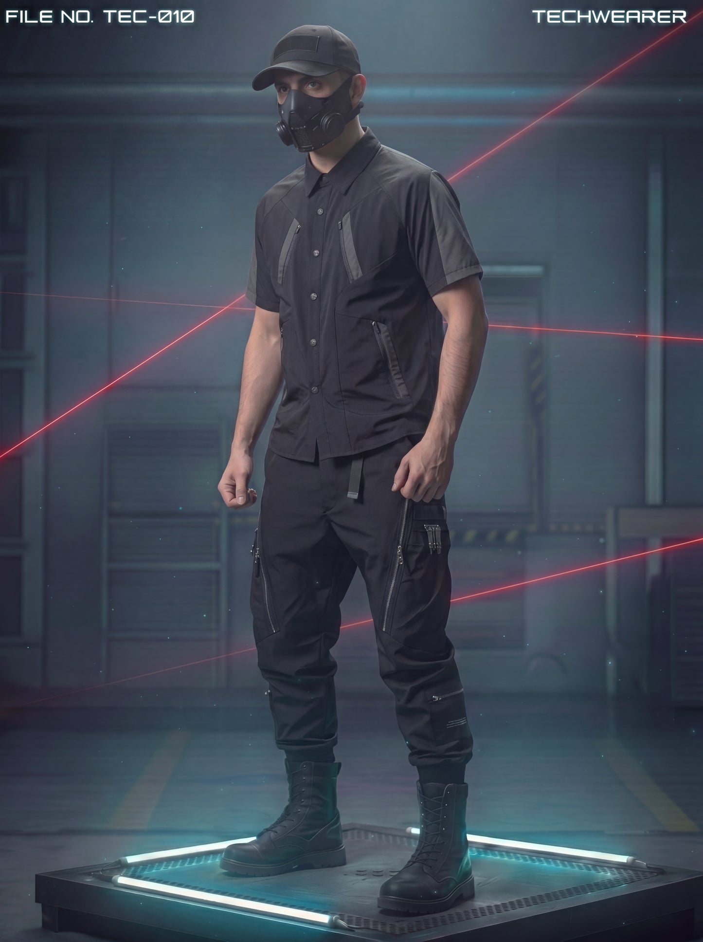 TEC-010｜Cyberpunk Tactical Techwear Set Top / Bottom