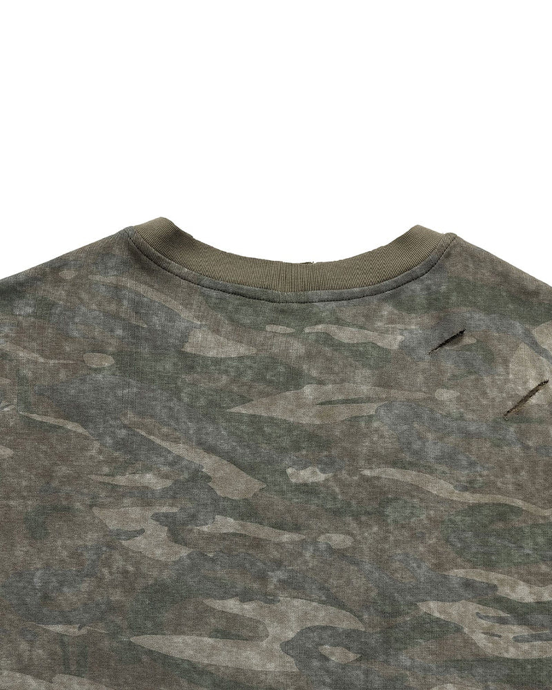 Distressed Camo Oversized T-Shirt