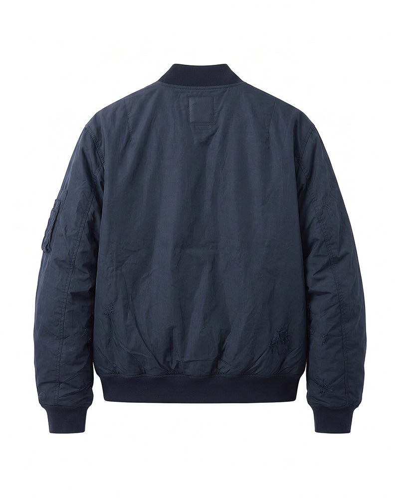 Post-Apocalyptic Washed Utility MA1 Bomber Jacket