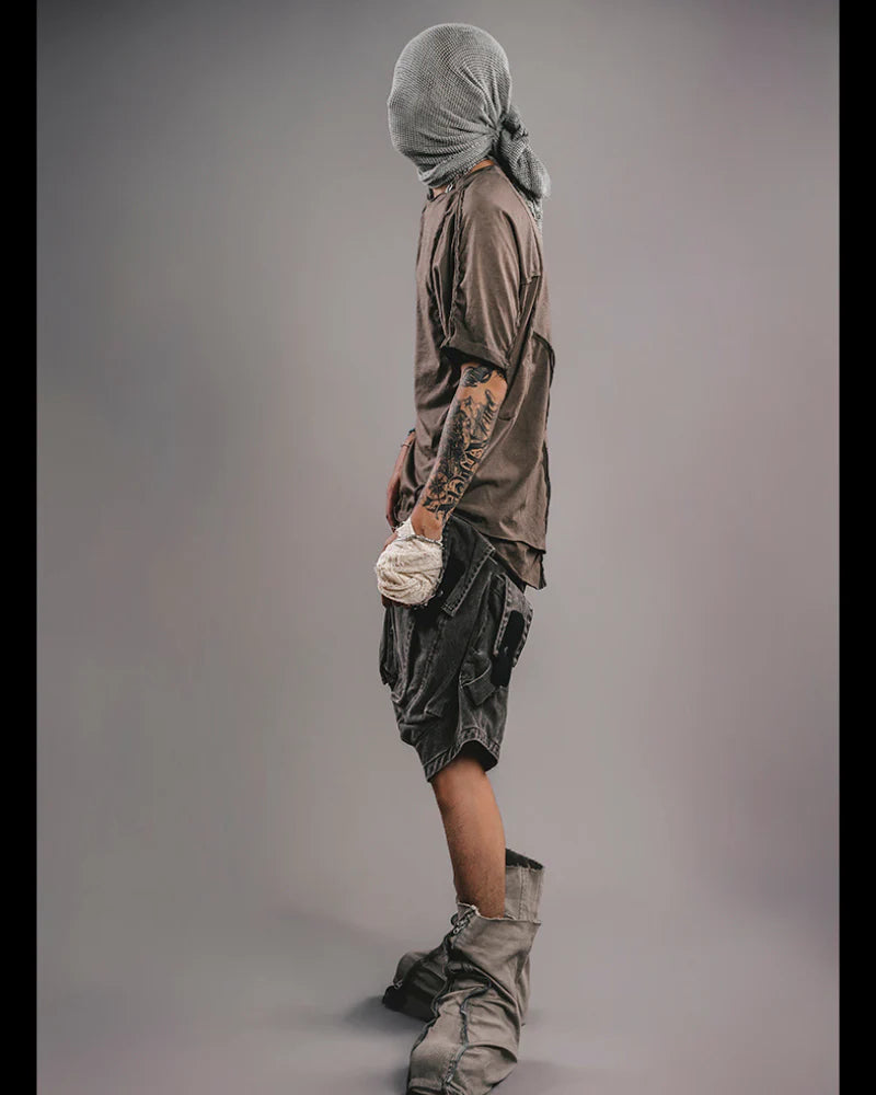 Wasteland Wear Splicing Distressed T-Shirt