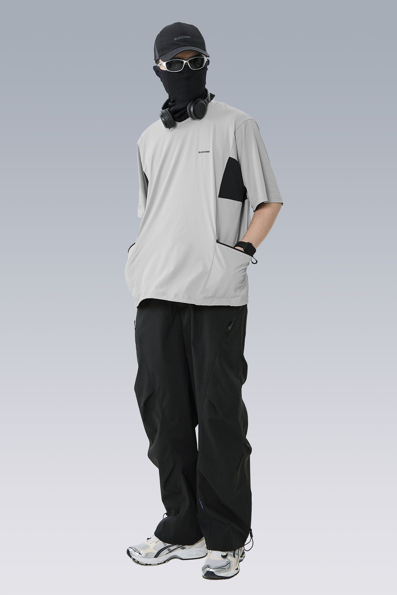 Tech Panel Drawstring-Hem Quick-Dry T-Shirt
