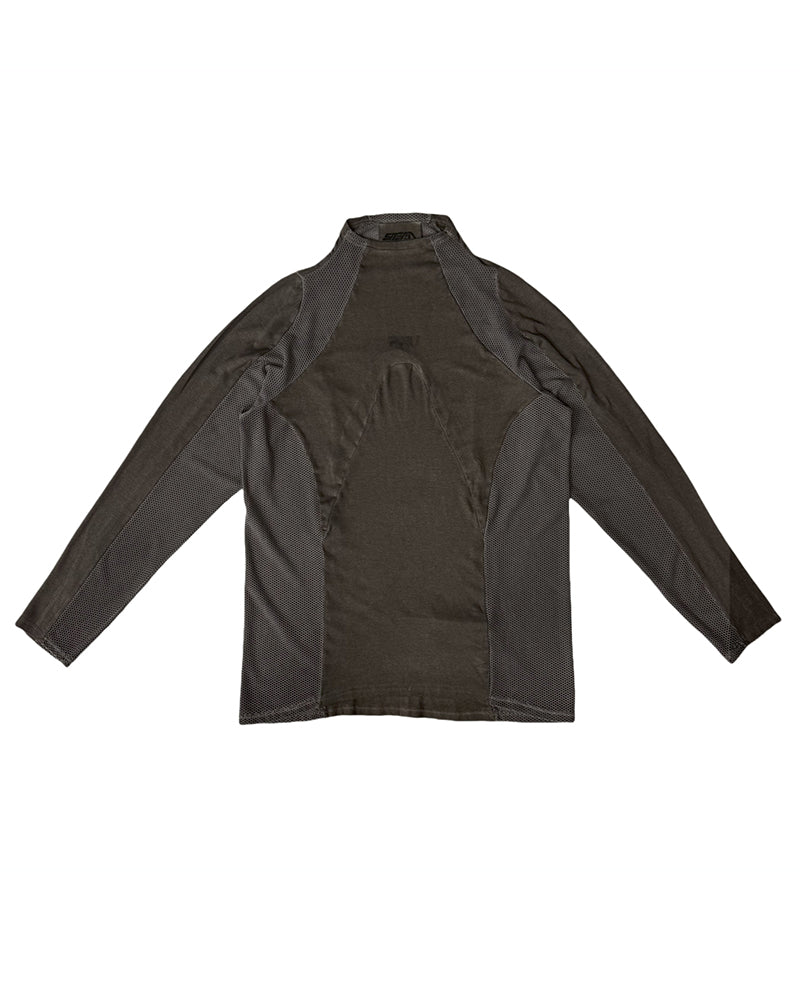 Techwear Mesh Panel Long-Sleeve Tee