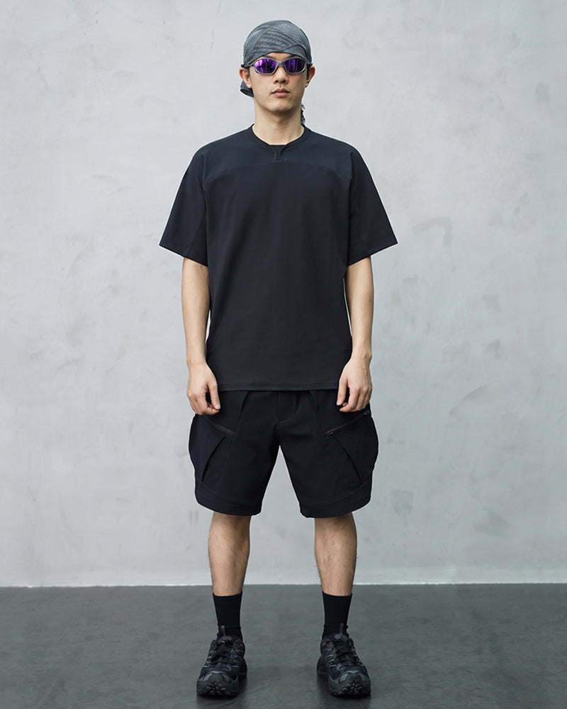 Multi-Pocket Water-Repellent Techwear Cargo Shorts
