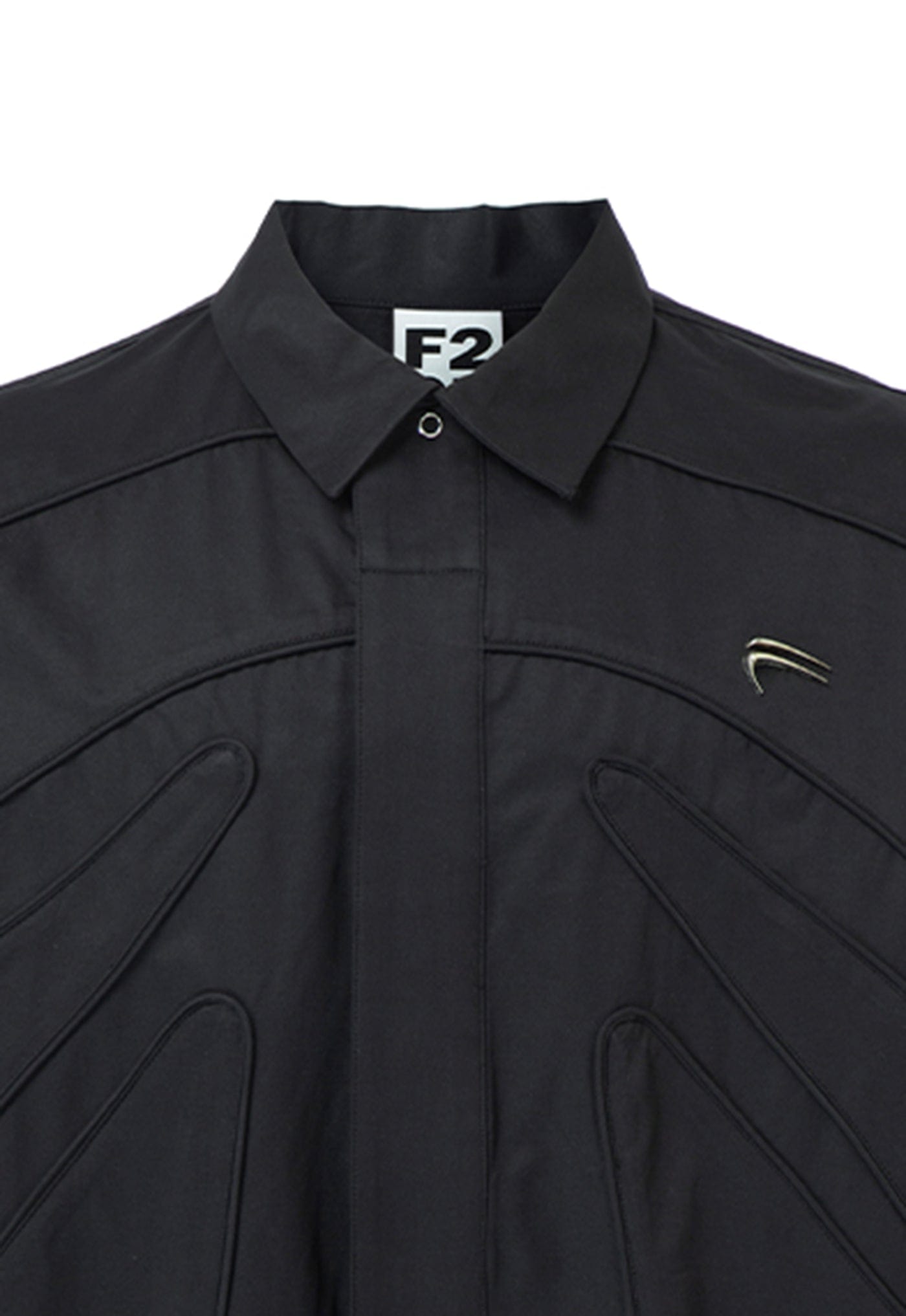 Spliced Metal Logo Half Shirt