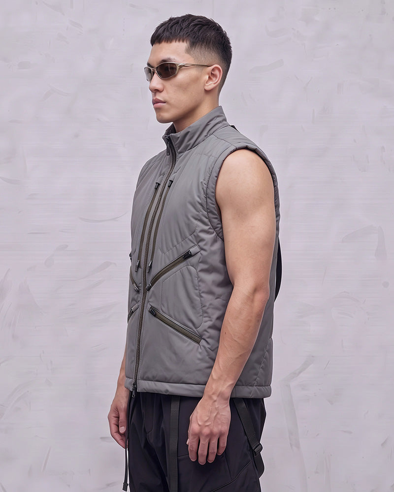 Multi-Pocket Windproof Insulated Techwear Vest