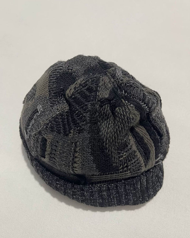 Wasteland Patchwork Jacquard Knitted Hat
