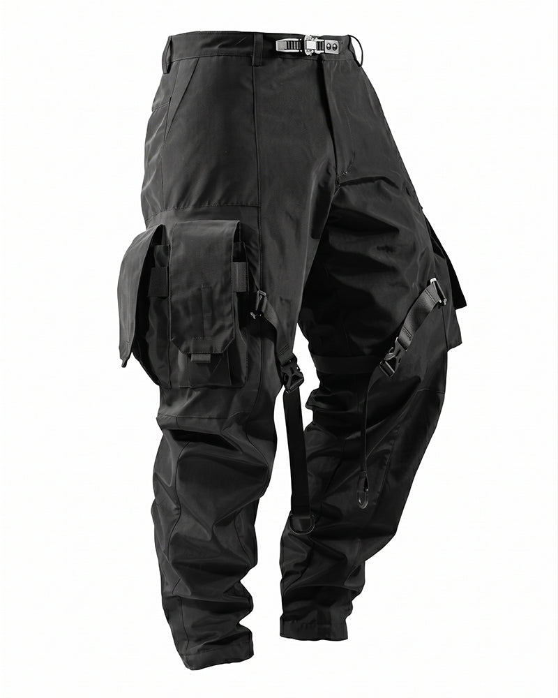 Dual-Mode Hard-Shell Urban Techwear Jogger Pants